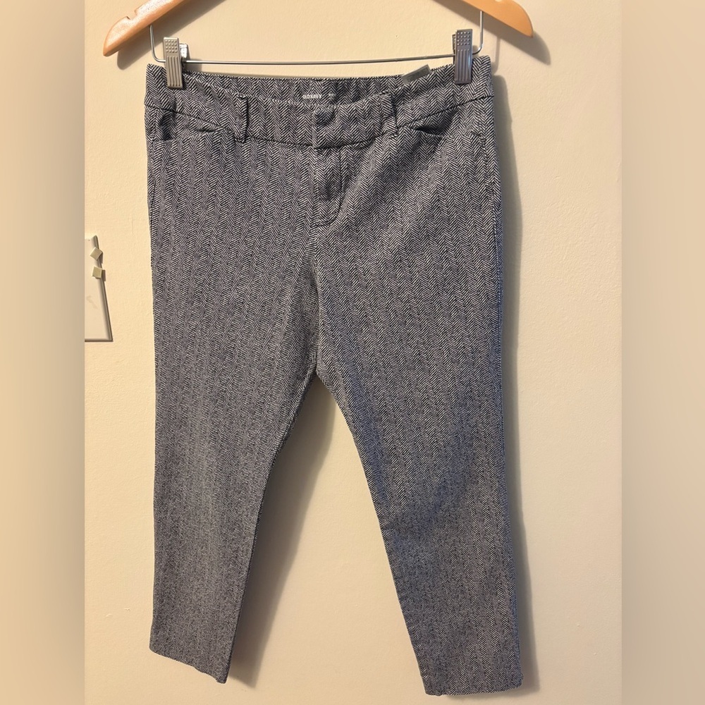 Old Navy Black and White Herringbone Pants - Picture 2 of 12